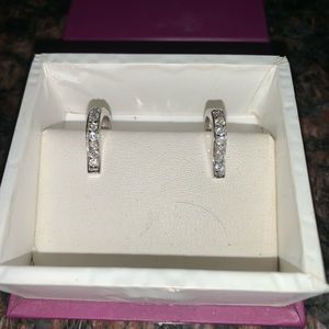 Small hoop silver earrings